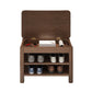 Modern Entryway Bench Wooden Seating Bench with Shoe Storage , 14" Width