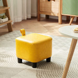 Glam Pouf Ottoman Faux Leather Upholstered Solid Color Square Ottoman with Legs Clearhalo 'furn' 'furn_ottomans_poufs' 'Furniture' 'Living Room Furniture' 'Ottomans & Poufs' 'ottomans_poufs' 7049315