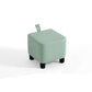 Glam Pouf Ottoman Faux Leather Upholstered Solid Color Square Ottoman with Legs Green 1 Piece Clearhalo 'furn' 'furn_ottomans_poufs' 'Furniture' 'Living Room Furniture' 'Ottomans & Poufs' 'ottomans_poufs' 7049328