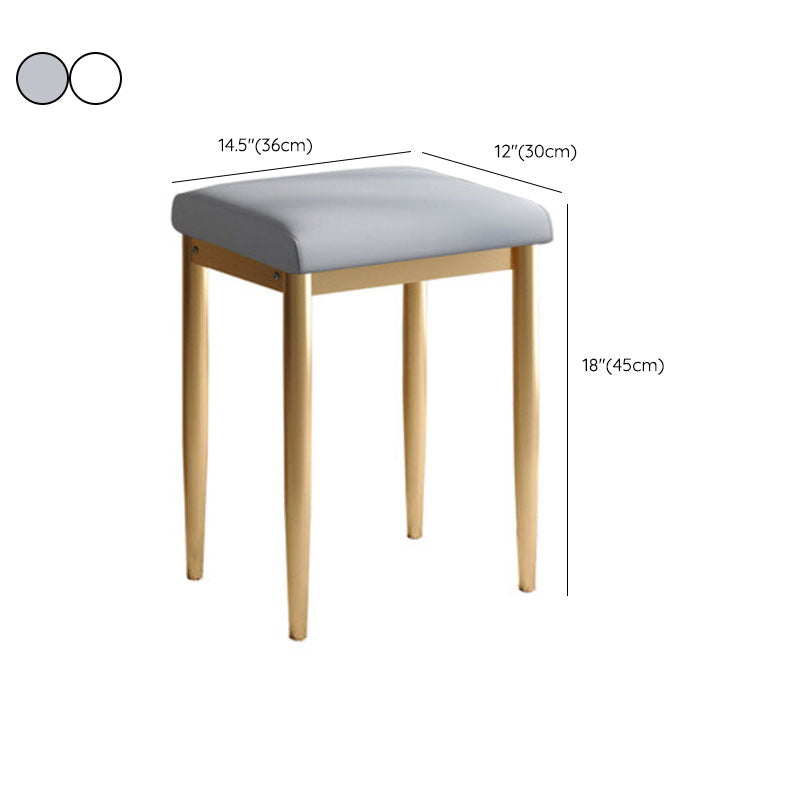 Leather Standard Stool Modern Style Simple Household Rectangular Stool Clearhalo 'furn' 'furn_ottomans_poufs' 'Furniture' 'Living Room Furniture' 'Ottomans & Poufs' 'ottomans_poufs' 7049361