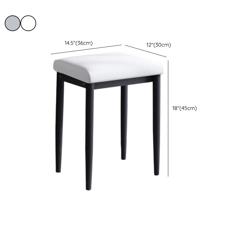 Leather Standard Stool Modern Style Simple Household Rectangular Stool Clearhalo 'furn' 'furn_ottomans_poufs' 'Furniture' 'Living Room Furniture' 'Ottomans & Poufs' 'ottomans_poufs' 7049362