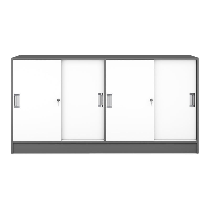 Archivo moderno de archivos de bloqueo Archivo de panel de contraste de madera para la oficina en casa