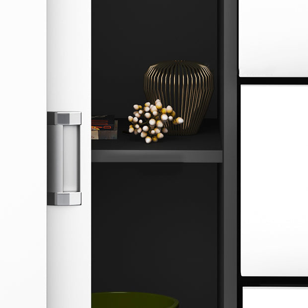 Archivo moderno de archivos de bloqueo Archivo de panel de contraste de madera para la oficina en casa