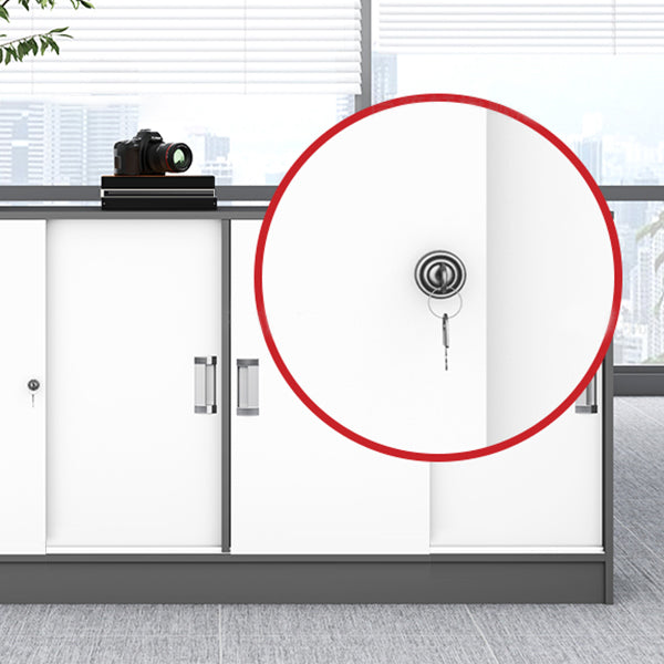 Archivo moderno de archivos de bloqueo Archivo de panel de contraste de madera para la oficina en casa