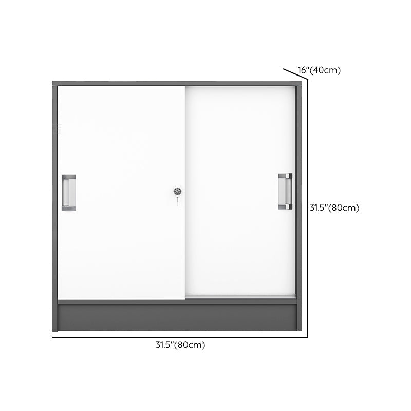 Archivo moderno de archivos de bloqueo Archivo de panel de contraste de madera para la oficina en casa