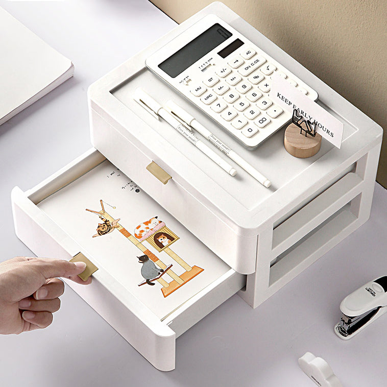 Archivo moderno de archivos de plástico de color sólido para la oficina en casa