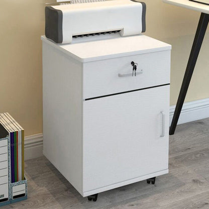 Archivos contemporáneos Pedestal de archivo de bloqueo de llave de marco de madera maciza para hogar y oficina