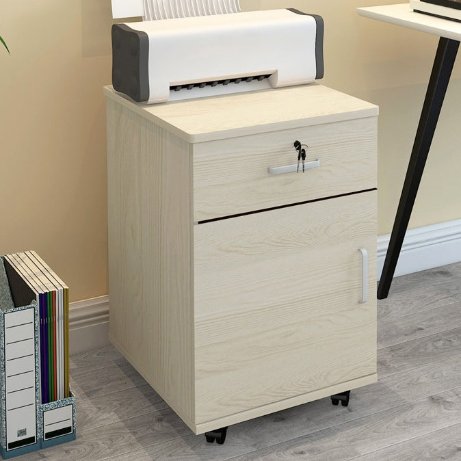 Archivos contemporáneos Pedestal de archivo de bloqueo de llave de marco de madera maciza para hogar y oficina