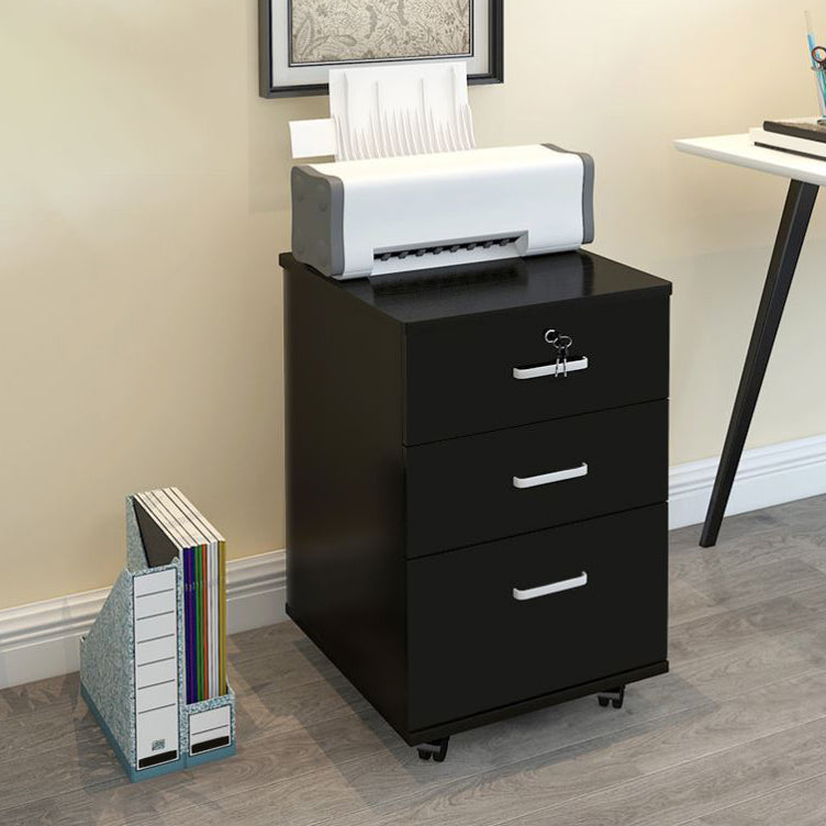 Archivos contemporáneos Pedestal de archivo de bloqueo de llave de marco de madera maciza para hogar y oficina