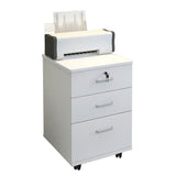 Archivos contemporáneos Pedestal de archivo de bloqueo de llave de marco de madera maciza para hogar y oficina