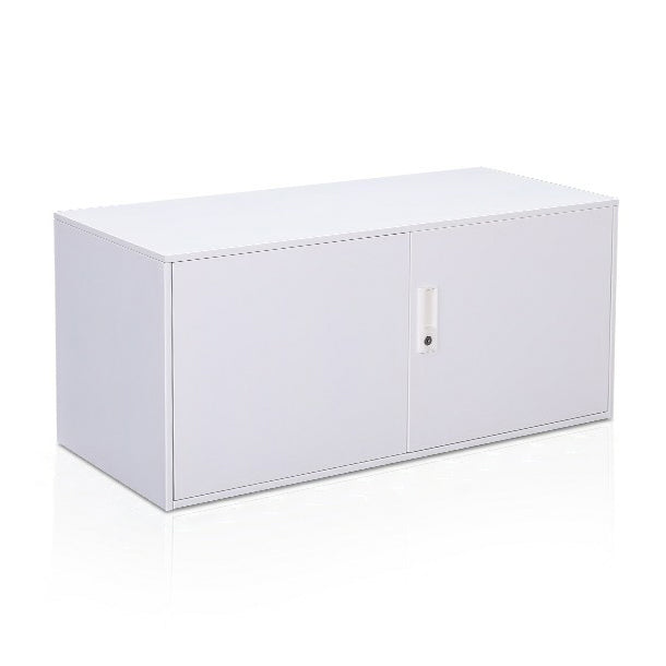 Contemporary File Cabinet Metal Frame Fire-Resistant Key Lock Lateral File Cabinet White Clearhalo 'Filing Cabinets' 'filling_cabinets' 'furn' 'furn_filling_cabinets' 'Furniture' 'Office Furniture' 7049419