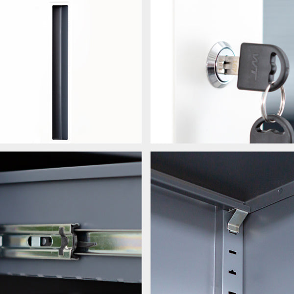 Gabinetto del file contemporaneo telaio in acciaio a chiave resistente al fuoco Abbazzinamento laterale