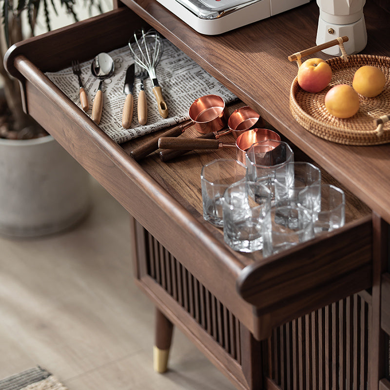 Buffet da pranzo espresso con server da pranzo in legno massiccio porta scorrevole