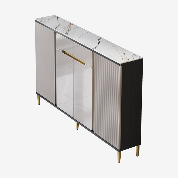 Scheda laterale per scaffalature regolabili in pietra sideboa glam con armadi e cassetti