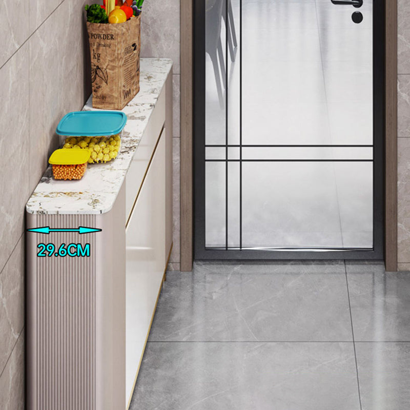 Scheda laterale per scaffalature regolabili in pietra sideboa glam con armadi e cassetti