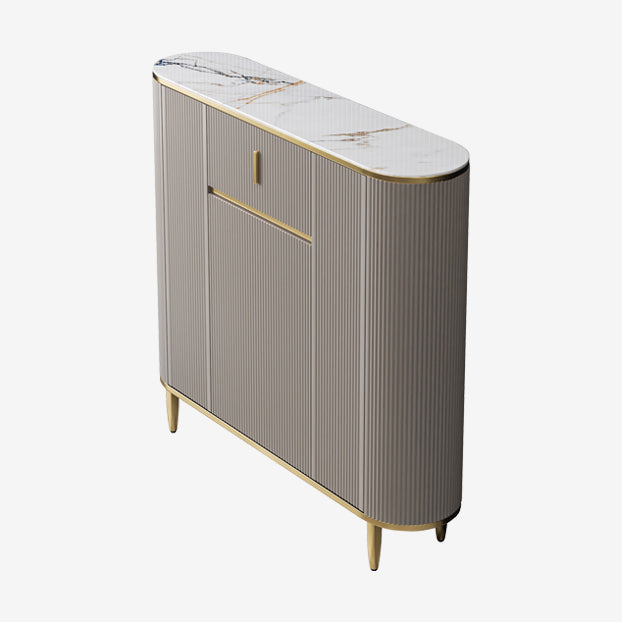 Scheda laterale per scaffalature regolabili in pietra sideboa glam con armadi e cassetti