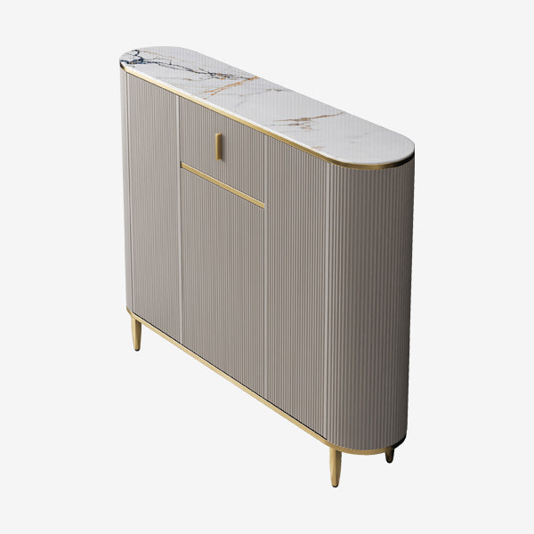 Scheda laterale per scaffalature regolabili in pietra sideboa glam con armadi e cassetti