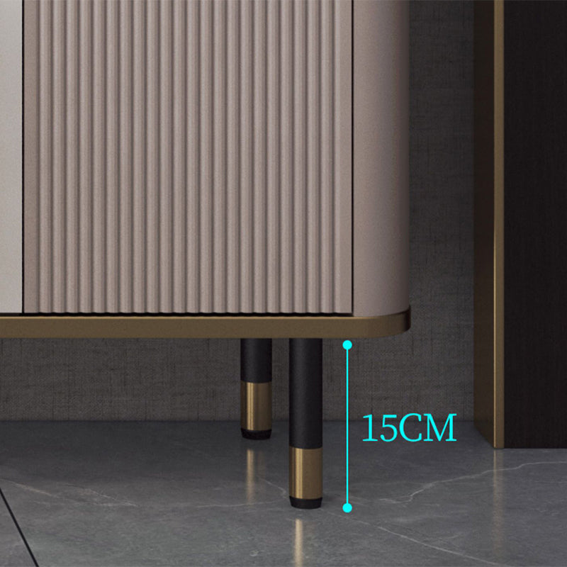 Scheda laterale per scaffalature regolabili in pietra sideboa glam con armadi e cassetti