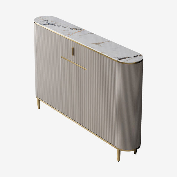 Scheda laterale per scaffalature regolabili in pietra sideboa glam con armadi e cassetti