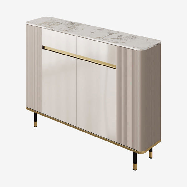 Scheda laterale per scaffalature regolabili in pietra sideboa glam con armadi e cassetti