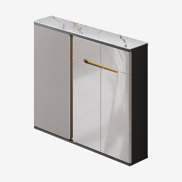 Scheda laterale per scaffalature regolabili in pietra sideboa glam con armadi e cassetti