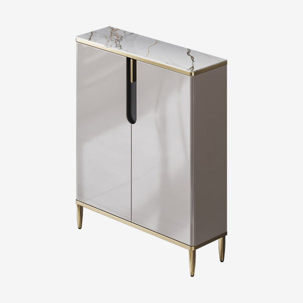 Scheda laterale per scaffalature regolabili in pietra sideboa glam con armadi e cassetti