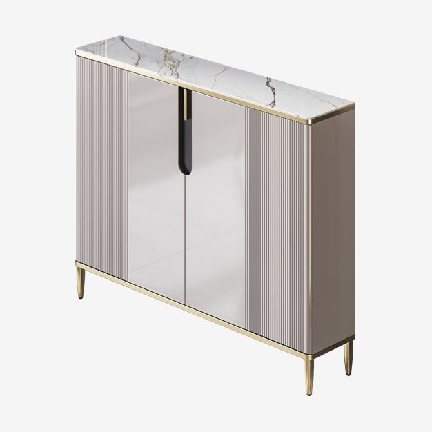 Scheda laterale per scaffalature regolabili in pietra sideboa glam con armadi e cassetti