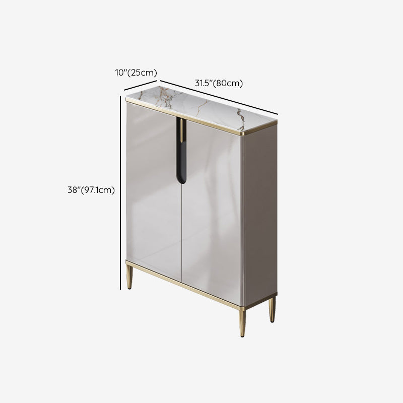Scheda laterale per scaffalature regolabili in pietra sideboa glam con armadi e cassetti
