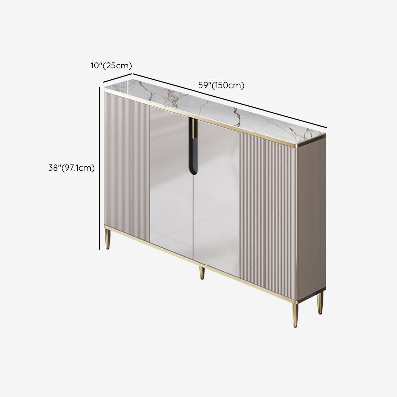 Scheda laterale per scaffalature regolabili in pietra sideboa glam con armadi e cassetti