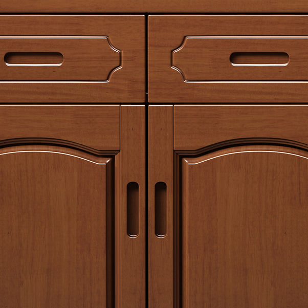 Contemporary Sideboa Wood Glass Doors Side Board with Drawers and Cabinets Clearhalo 'buffet_sideboard' 'Buffets & Sideboards' 'furn' 'furn_buffet_sideboard' 'Furniture' 'Kitchen & Dining Furniture' 7049699