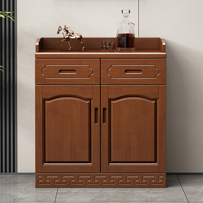 Contemporary Sideboa Wood Glass Doors Side Board with Drawers and Cabinets Clearhalo 'buffet_sideboard' 'Buffets & Sideboards' 'furn' 'furn_buffet_sideboard' 'Furniture' 'Kitchen & Dining Furniture' 7049709