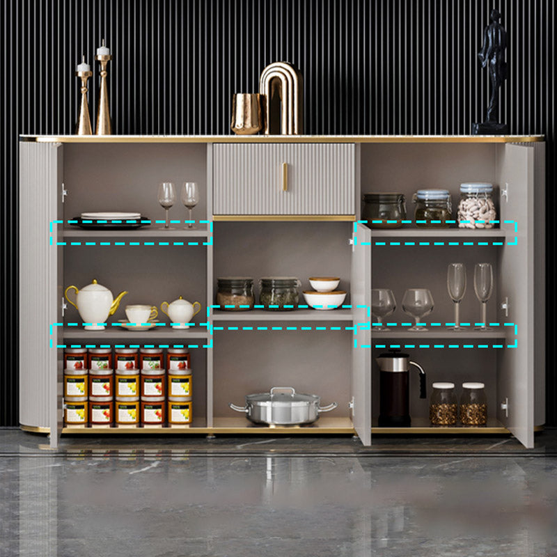 Glamstil Stone Top Sideboard Engineered Wood Side Board für Wohnzimmer