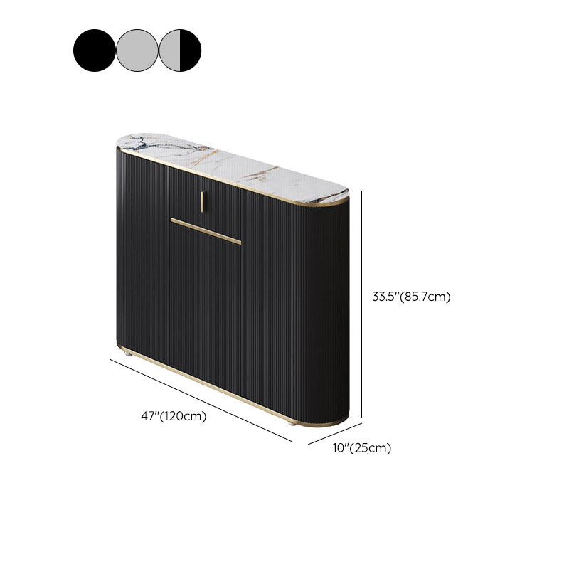 Glamstil Stone Top Sideboard Engineered Wood Side Board für Wohnzimmer