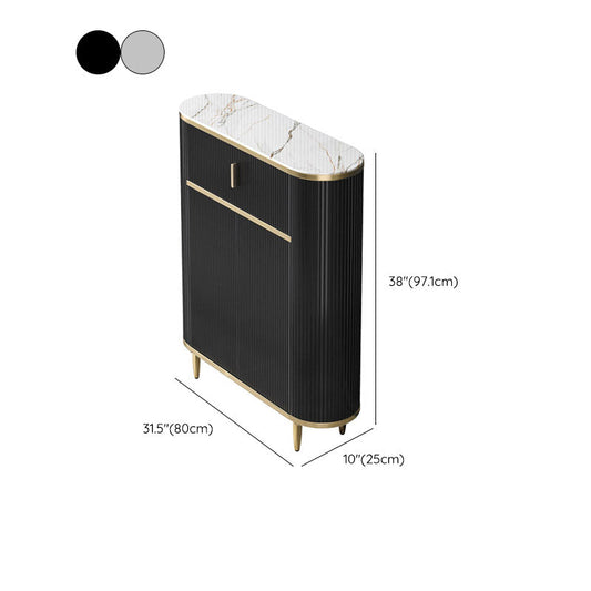 Scheda laterale in legno ingegnerizzato in pietra in pietra glam per soggiorno