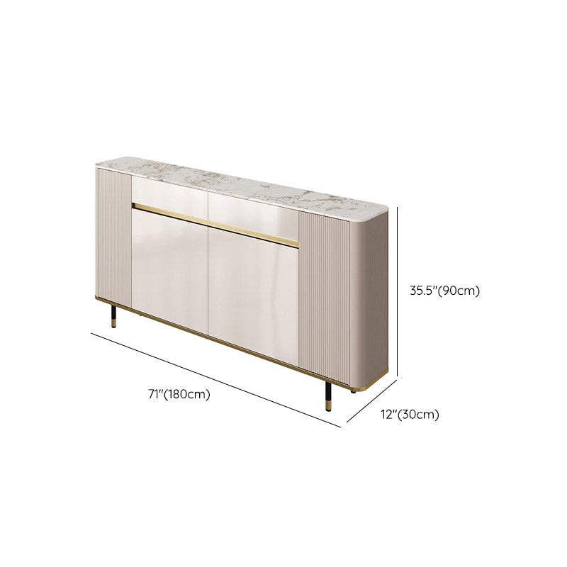 Glamstil Stone Top Sideboard Engineered Wood Side Board für Wohnzimmer