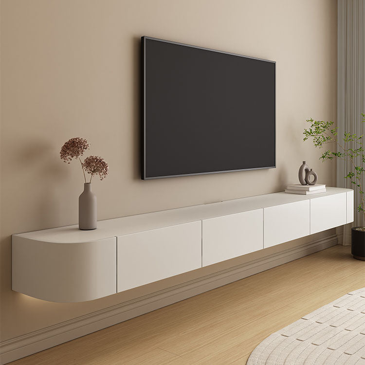 Engineered Wood Media Console Modern Floating White TV Console 94"L x 11"W x 8"H Clearhalo 'furn' 'furn_tv_stands_entertainment_centers' 'Furniture' 'Living Room Furniture' 'TV Stands & Entertainment Centers' 'TV Stands & Media Storage Furniture' 'tv_stands_entertainment_centers' 7051415