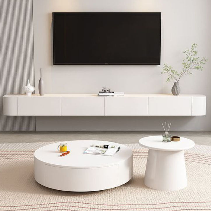 Contemporary Modern TV Console Floating Faux Wood Media Console Clearhalo 'furn' 'furn_tv_stands_entertainment_centers' 'Furniture' 'Living Room Furniture' 'TV Stands & Entertainment Centers' 'TV Stands & Media Storage Furniture' 'tv_stands_entertainment_centers' 7051442