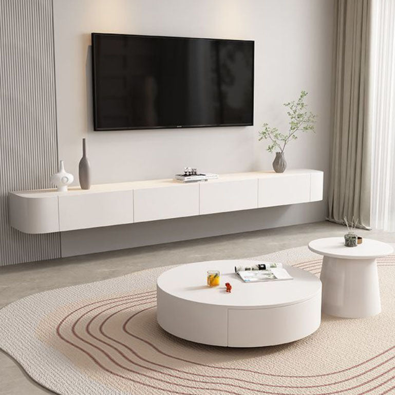 Contemporary Modern TV Console Floating Faux Wood Media Console Clearhalo 'furn' 'furn_tv_stands_entertainment_centers' 'Furniture' 'Living Room Furniture' 'TV Stands & Entertainment Centers' 'TV Stands & Media Storage Furniture' 'tv_stands_entertainment_centers' 7051446