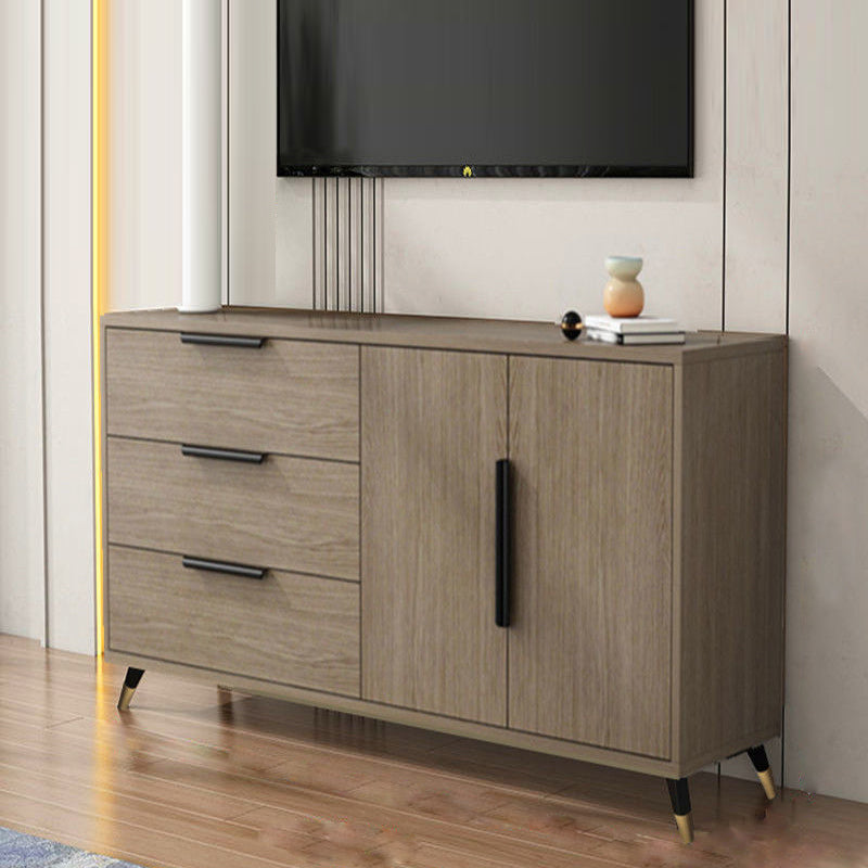 Scandinavian TV Console Wooden TV Media Console with 3 Drawers 47"L x 16"W x 27.5"H Oak Clearhalo 'furn' 'furn_tv_stands_entertainment_centers' 'Furniture' 'Living Room Furniture' 'TV Stands & Entertainment Centers' 'TV Stands & Media Storage Furniture' 'tv_stands_entertainment_centers' 7051469