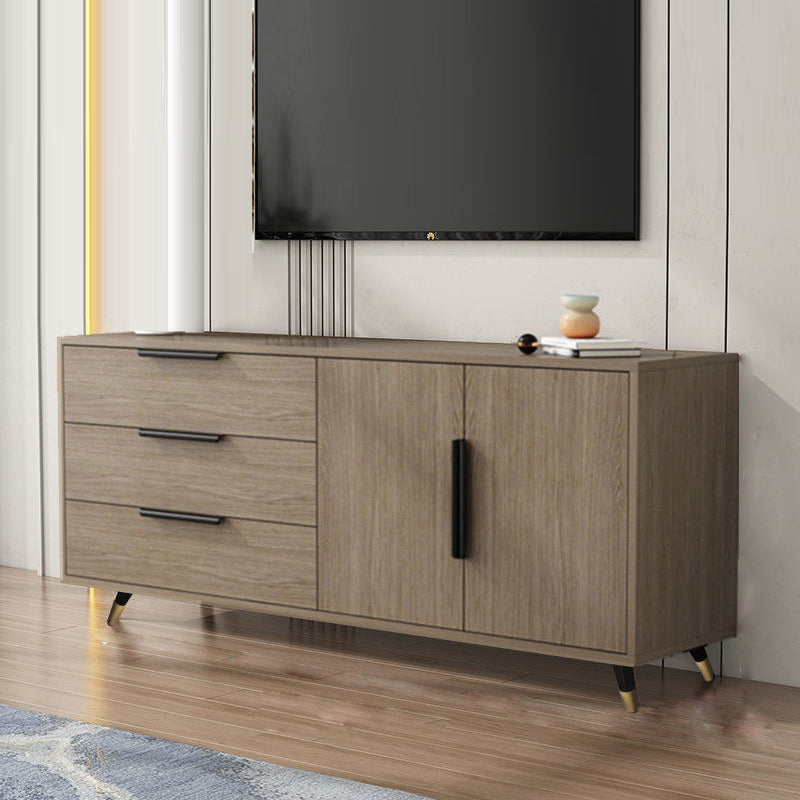Scandinavian TV Console Wooden TV Media Console with 3 Drawers Oak Clearhalo 'furn' 'furn_tv_stands_entertainment_centers' 'Furniture' 'Living Room Furniture' 'TV Stands & Entertainment Centers' 'TV Stands & Media Storage Furniture' 'tv_stands_entertainment_centers' 7051471