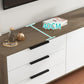 Scandinavian TV Console Wooden TV Media Console with 3 Drawers Clearhalo 'furn' 'furn_tv_stands_entertainment_centers' 'Furniture' 'Living Room Furniture' 'TV Stands & Entertainment Centers' 'TV Stands & Media Storage Furniture' 'tv_stands_entertainment_centers' 7051482