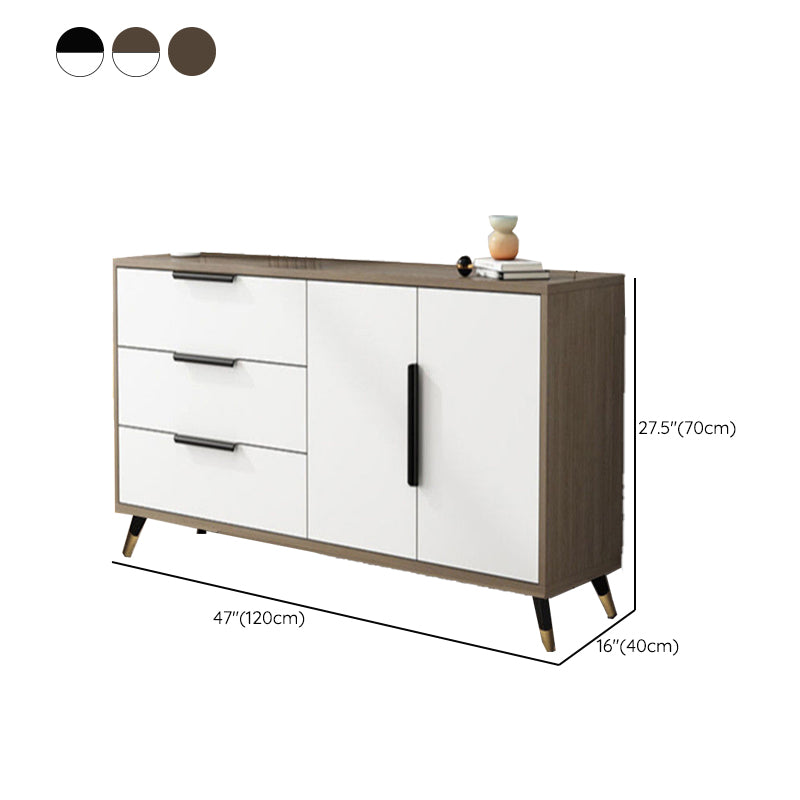 Scandinavian TV Console Wooden TV Media Console with 3 Drawers Clearhalo 'furn' 'furn_tv_stands_entertainment_centers' 'Furniture' 'Living Room Furniture' 'TV Stands & Entertainment Centers' 'TV Stands & Media Storage Furniture' 'tv_stands_entertainment_centers' 7051485