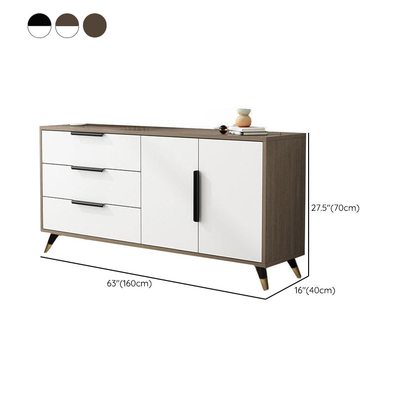 Scandinavian TV Console Wooden TV Media Console with 3 Drawers Clearhalo 'furn' 'furn_tv_stands_entertainment_centers' 'Furniture' 'Living Room Furniture' 'TV Stands & Entertainment Centers' 'TV Stands & Media Storage Furniture' 'tv_stands_entertainment_centers' 7051487