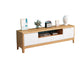 Rubber Wood Contemporary TV Console Open Storage Media Console 47"L x 15"W x 19"H Natural White Clearhalo 'furn' 'furn_tv_stands_entertainment_centers' 'Furniture' 'Living Room Furniture' 'TV Stands & Entertainment Centers' 'TV Stands & Media Storage Furniture' 'tv_stands_entertainment_centers' 7051540