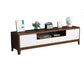 Rubber Wood Contemporary TV Console Open Storage Media Console 79"L x 15"W x 19"H Walnut White Clearhalo 'furn' 'furn_tv_stands_entertainment_centers' 'Furniture' 'Living Room Furniture' 'TV Stands & Entertainment Centers' 'TV Stands & Media Storage Furniture' 'tv_stands_entertainment_centers' 7051550