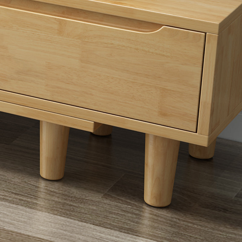 Rubber Wood Contemporary TV Console Open Storage Media Console Clearhalo 'furn' 'furn_tv_stands_entertainment_centers' 'Furniture' 'Living Room Furniture' 'TV Stands & Entertainment Centers' 'TV Stands & Media Storage Furniture' 'tv_stands_entertainment_centers' 7051553
