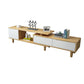 Rubber Wood Contemporary TV Console Open Storage Media Console 63"L x 16"W x 20"H Natural White Clearhalo 'furn' 'furn_tv_stands_entertainment_centers' 'Furniture' 'Living Room Furniture' 'TV Stands & Entertainment Centers' 'TV Stands & Media Storage Furniture' 'tv_stands_entertainment_centers' 7051558
