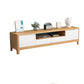 Rubber Wood Contemporary TV Console Open Storage Media Console 79"L x 15"W x 19"H Natural White Clearhalo 'furn' 'furn_tv_stands_entertainment_centers' 'Furniture' 'Living Room Furniture' 'TV Stands & Entertainment Centers' 'TV Stands & Media Storage Furniture' 'tv_stands_entertainment_centers' 7051559