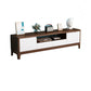 Rubber Wood Contemporary TV Console Open Storage Media Console 59"L x 15"W x 19"H Walnut White Clearhalo 'furn' 'furn_tv_stands_entertainment_centers' 'Furniture' 'Living Room Furniture' 'TV Stands & Entertainment Centers' 'TV Stands & Media Storage Furniture' 'tv_stands_entertainment_centers' 7051562
