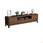 Rubber Wood Contemporary TV Console Open Storage Media Console 59"L x 15"W x 19"H Walnut Clearhalo 'furn' 'furn_tv_stands_entertainment_centers' 'Furniture' 'Living Room Furniture' 'TV Stands & Entertainment Centers' 'TV Stands & Media Storage Furniture' 'tv_stands_entertainment_centers' 7051563